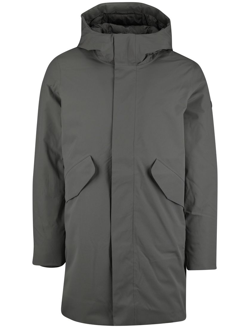 Elvine winterjas effen groen normale fit