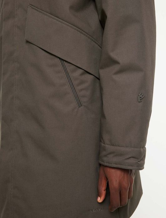 Elvine Karim lange winterjas groen