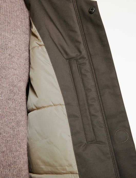 Elvine Karim lange winterjas groen