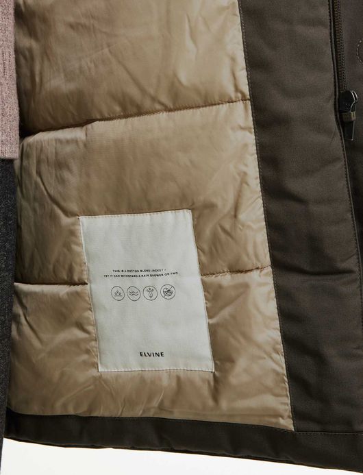 Elvine Karim lange winterjas groen