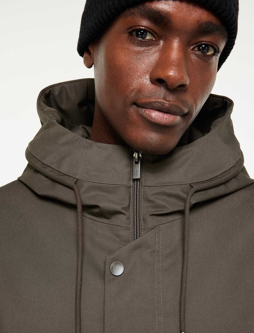 Elvine Karim lange winterjas groen