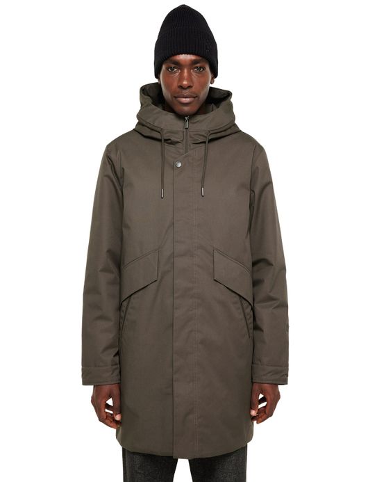 Elvine Karim lange winterjas groen