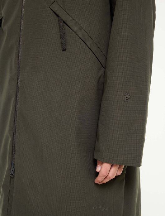 Elvine Torgny lange winterjas groen