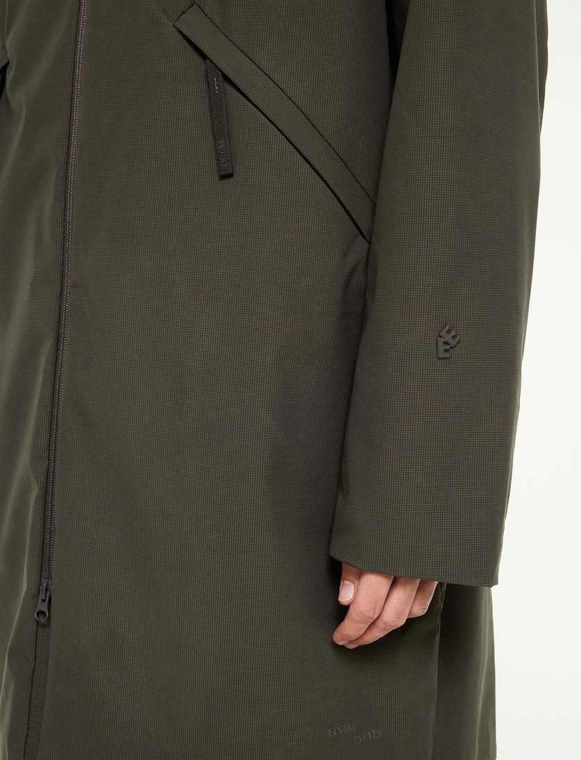 Elvine Torgny lange winterjas groen