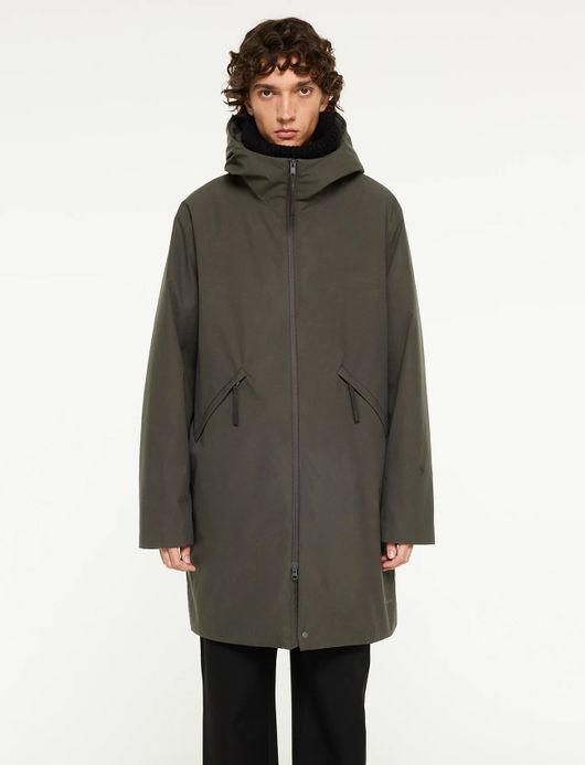 Elvine Torgny lange winterjas groen