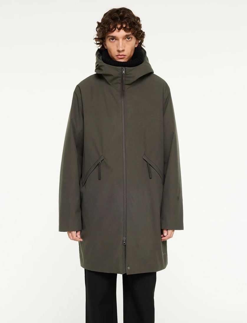 Elvine Torgny lange winterjas groen