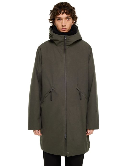 Elvine Torgny lange winterjas groen