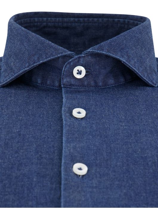Cavallaro Denimo overhemd blauw