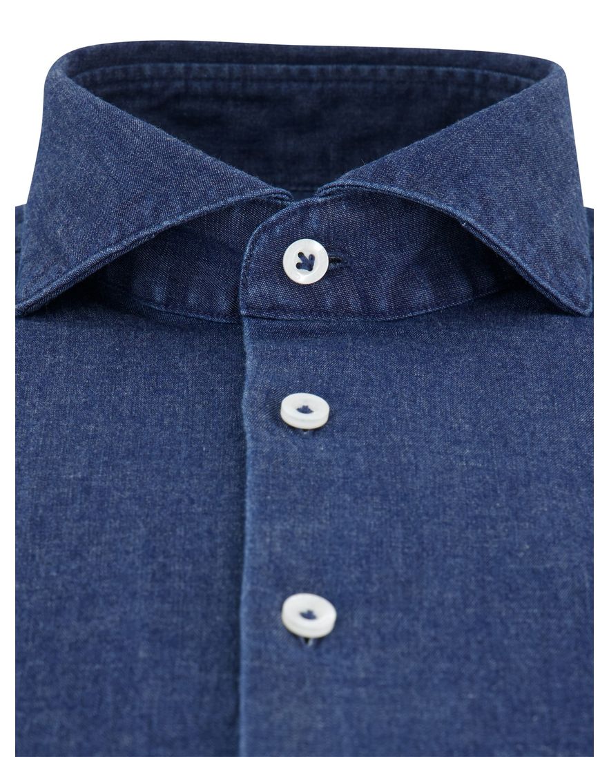 Cavallaro Denimo overhemd blauw