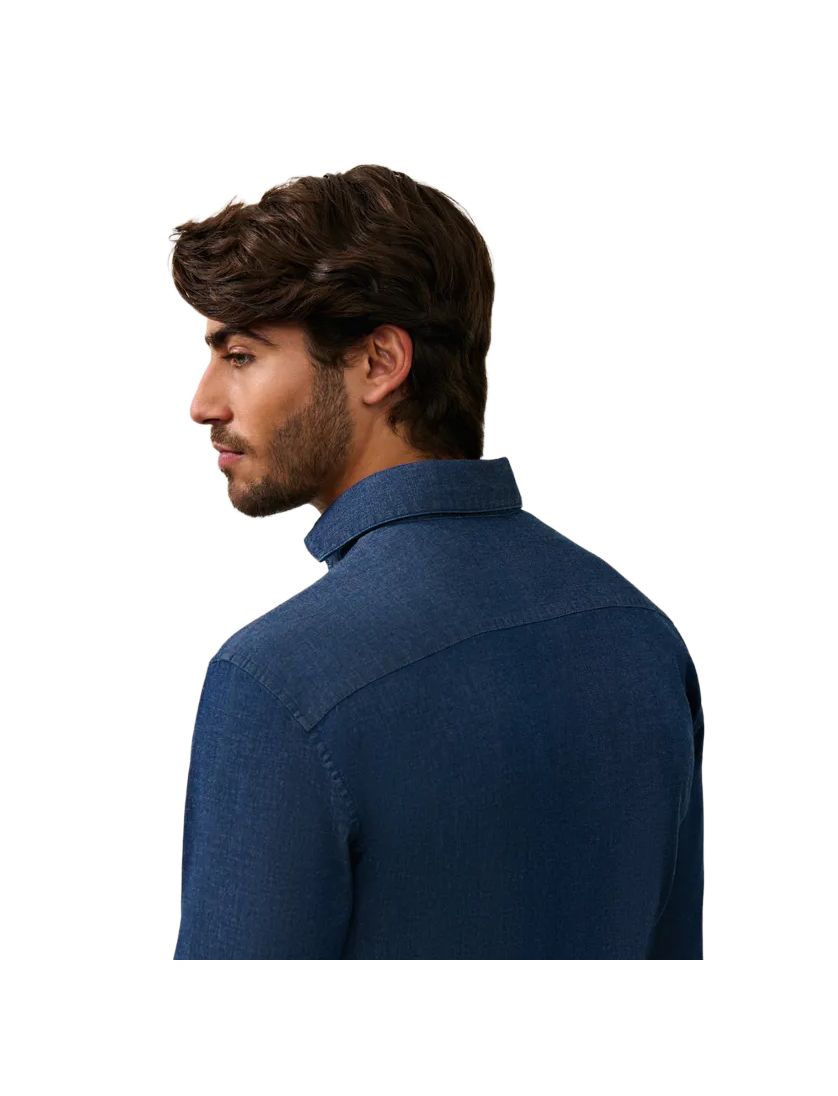 Overhemd Cavallaro Denimo blauw