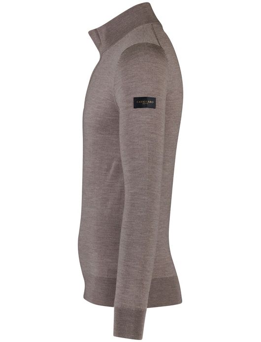 Cavallaro Saronno half zip pullover taupe