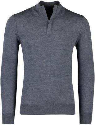 Cavallaro Trui Cavallaro Saronno half zip grijs merinowol