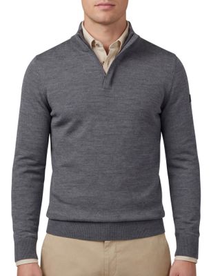 Cavallaro Trui Cavallaro Saronno half zip grijs merinowol