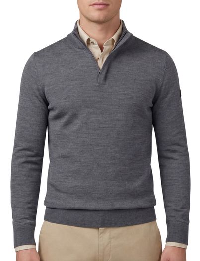 Cavallaro Trui Cavallaro Saronno half zip grijs merinowol