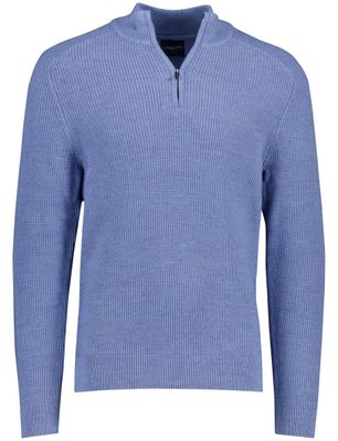 Cavallaro Cavallaro Sagio blauw normale fit half zip effen