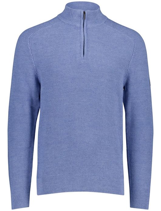 Cavallaro Sagio blauw half zip effen normale fit