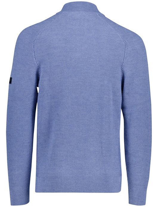 Cavallaro Sagio blauw half zip effen normale fit