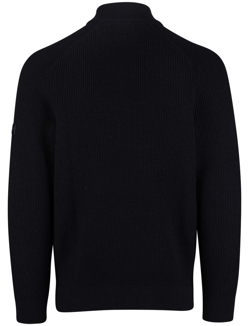 Cavallaro Sagio half zip donkerblauw wol effen