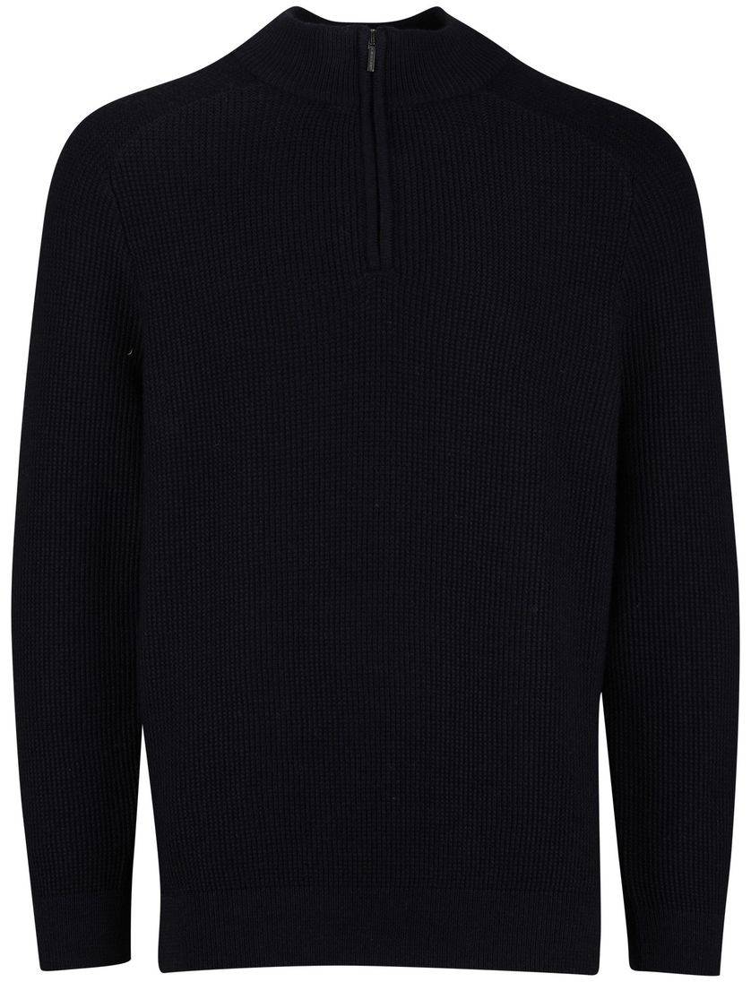 Cavallaro Sagio half zip donkerblauw wol effen