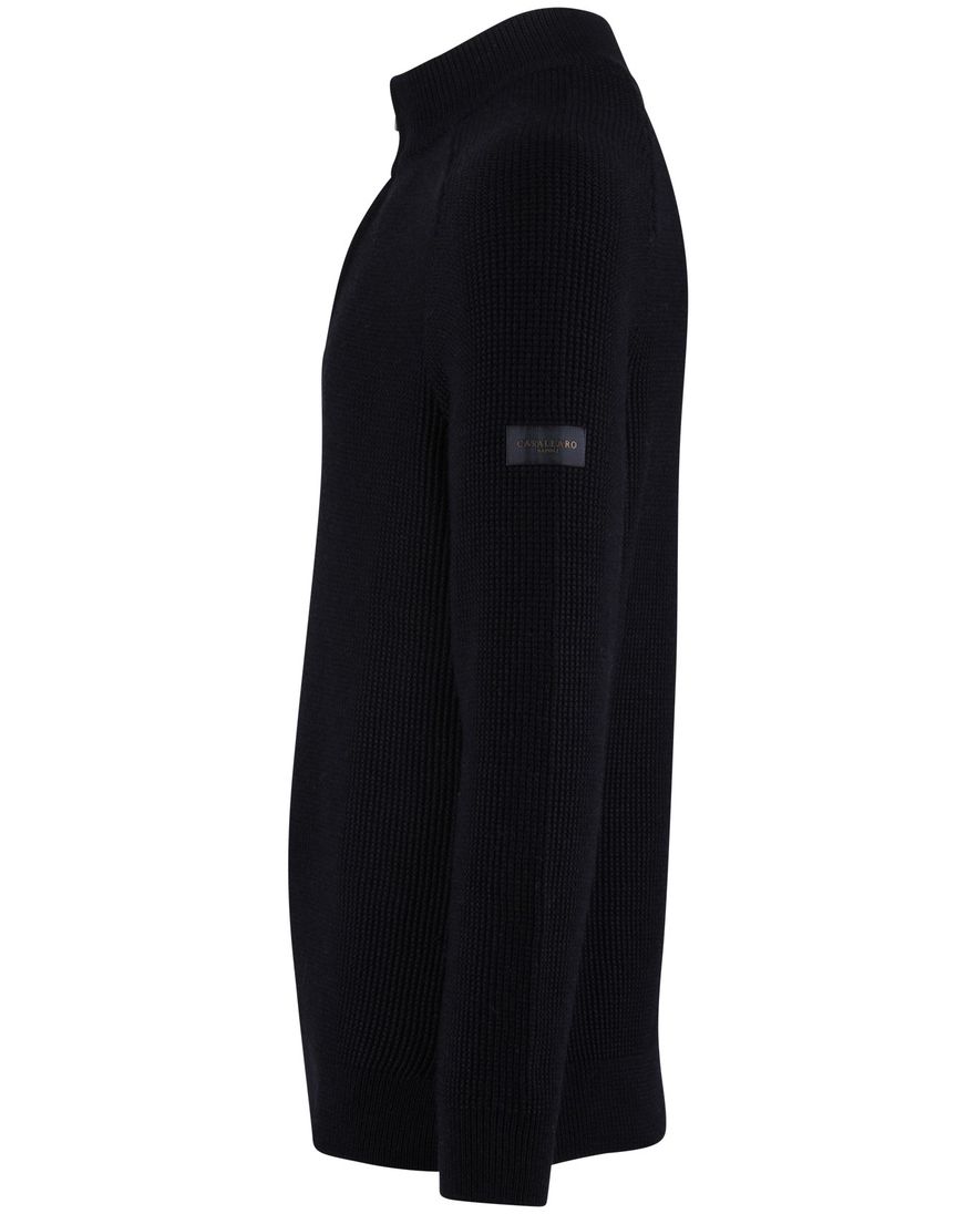 Cavallaro Sagio half zip donkerblauw normale fit