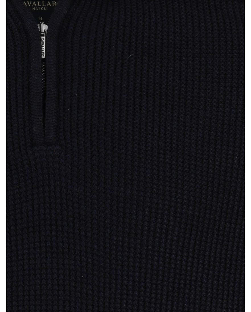 Cavallaro Sagio half zip donkerblauw normale fit