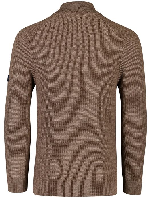 Cavallaro sagio gebreide half zip trui bruin