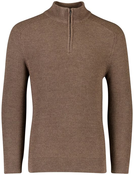Cavallaro sagio gebreide half zip trui bruin