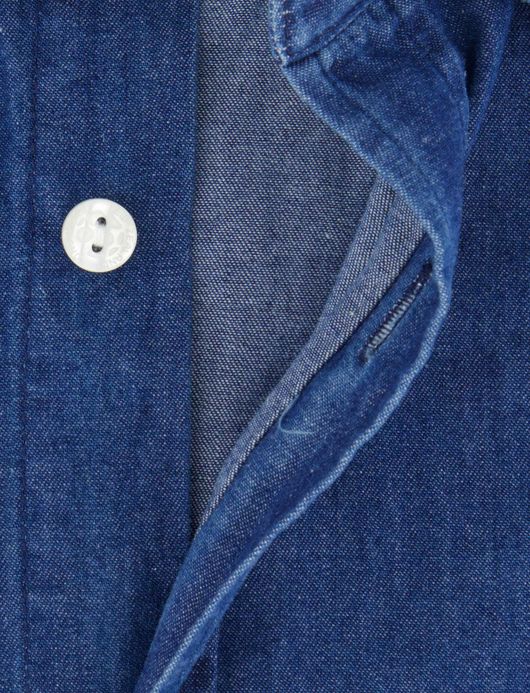 NZA overhemd Rangitahi denim semi-wide collar