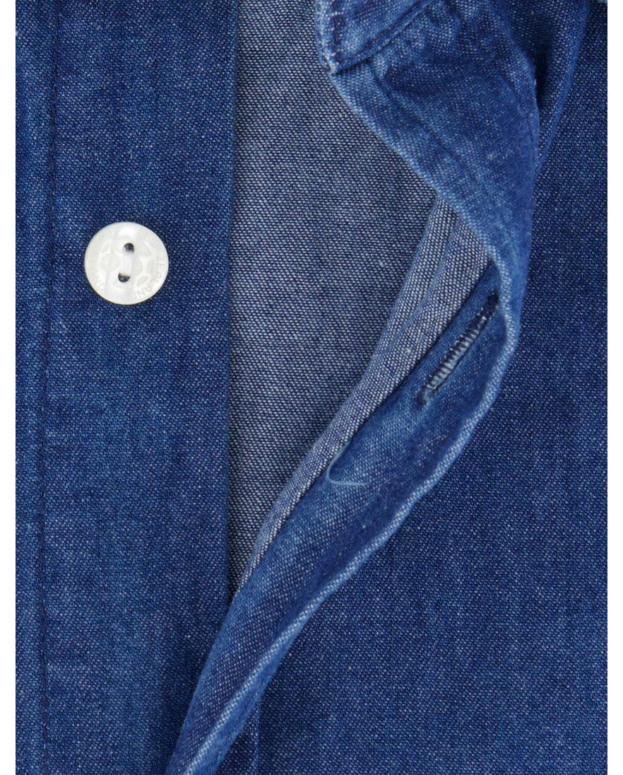 NZA overhemd Rangitahi denim semi-wide collar