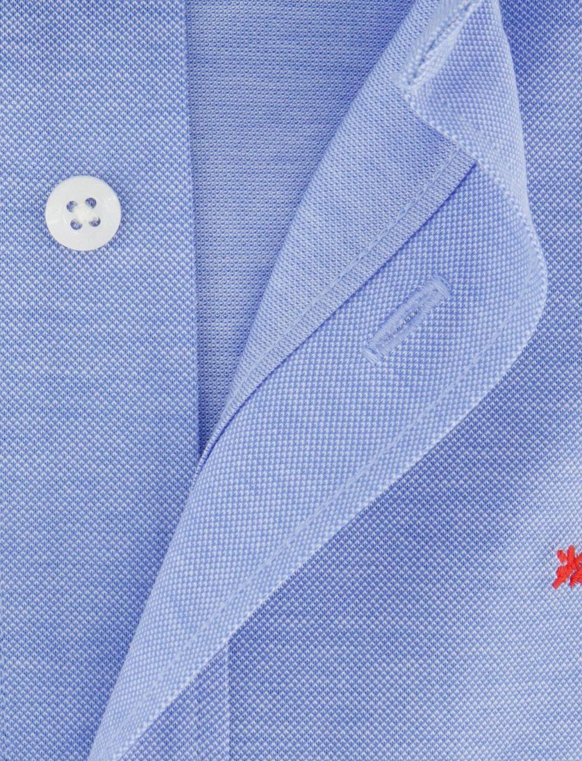 NZA overhemd lichtblauw Riley knitted button-down collar