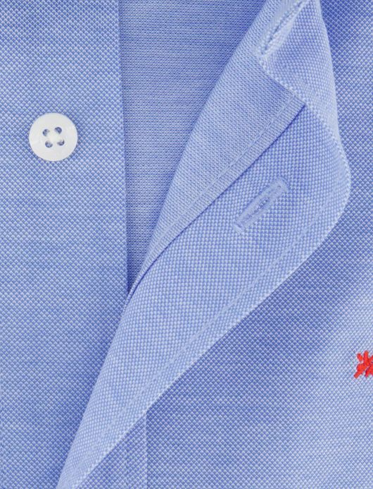 NZA overhemd lichtblauw Riley knitted gemêleerd