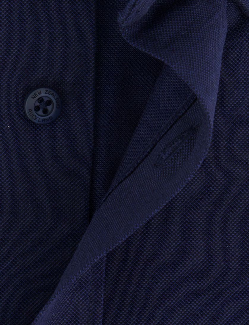 NZA overhemd donkerblauw knitted Riley button-down collar