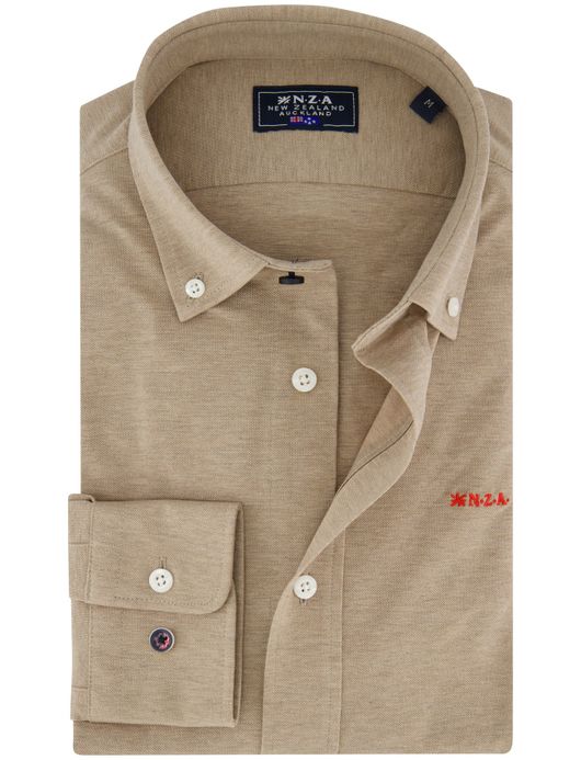 NZA overhemd Riley knitted beige