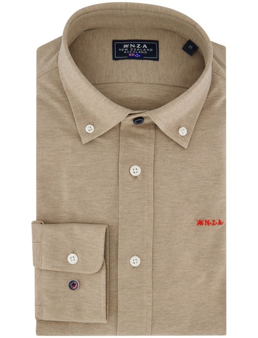 NZA overhemd Riley knitted beige