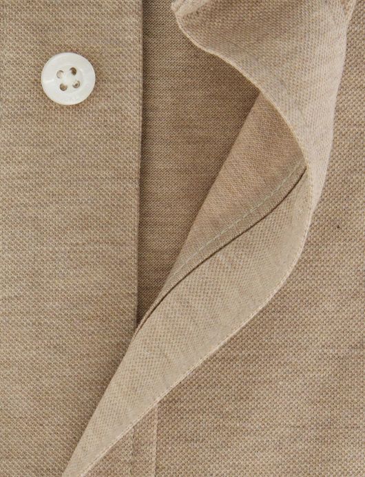 NZA overhemd Riley knitted beige gemêleerd