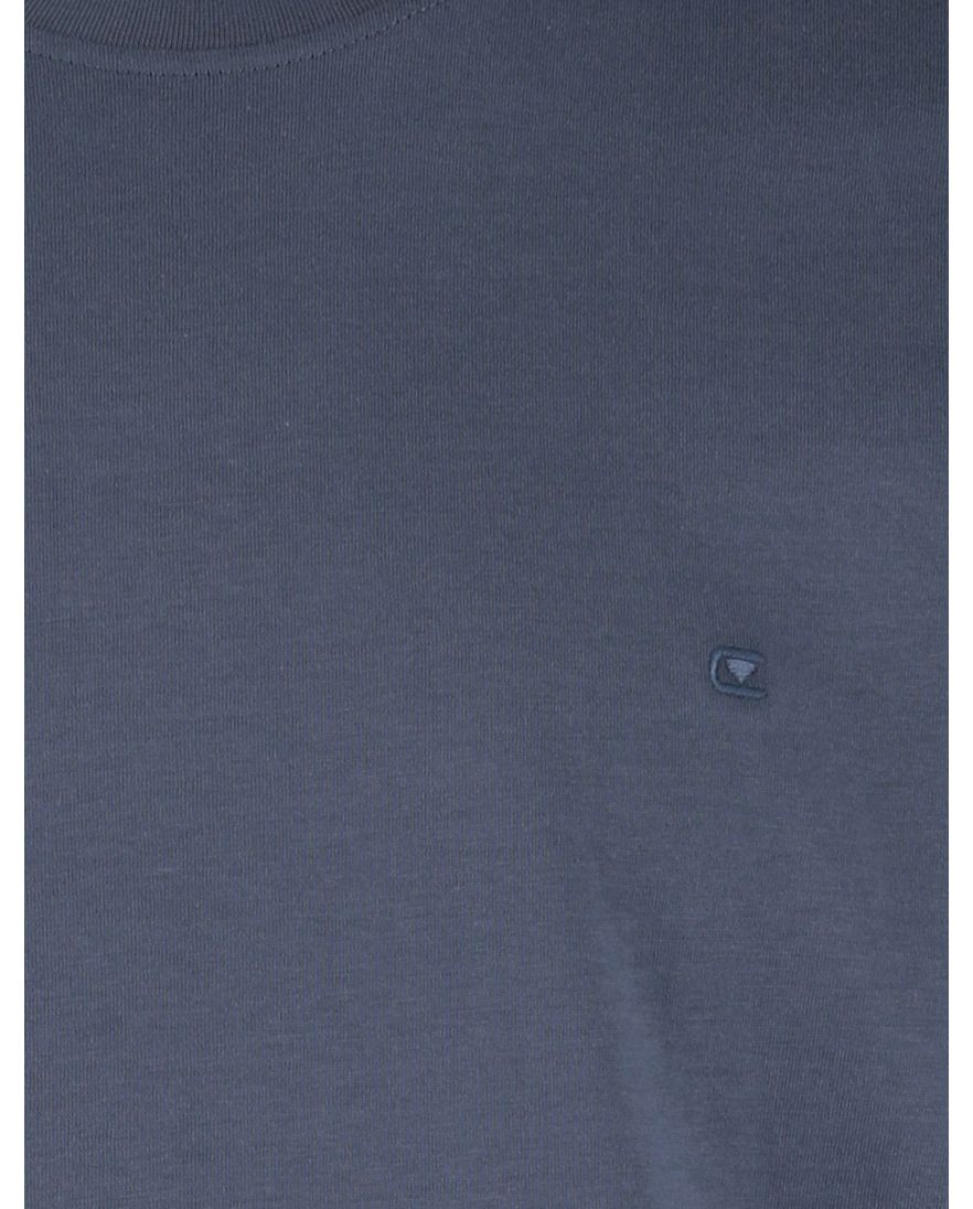 Casa Moda t-shirt effen blauw katoen normale fit