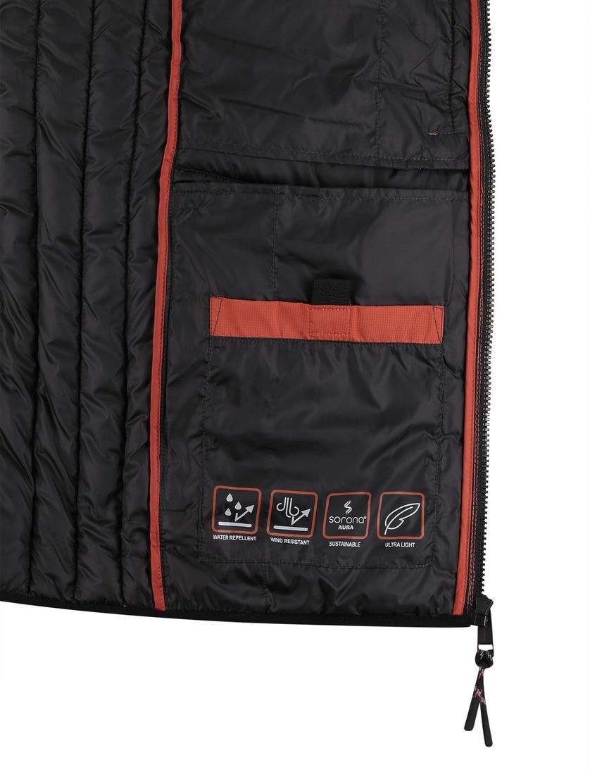 Casa Moda Bodywarmer oranje effen met borstzak