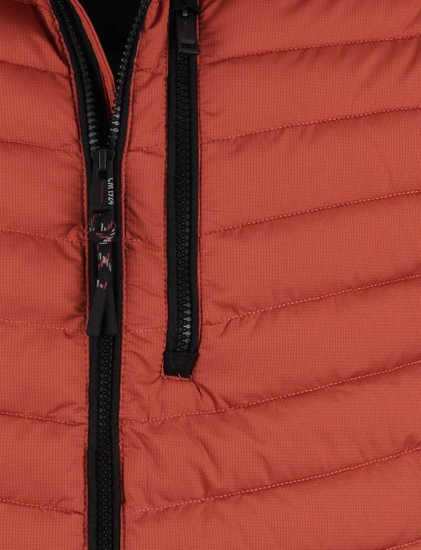 Casa Moda Bodywarmer oranje effen met borstzak