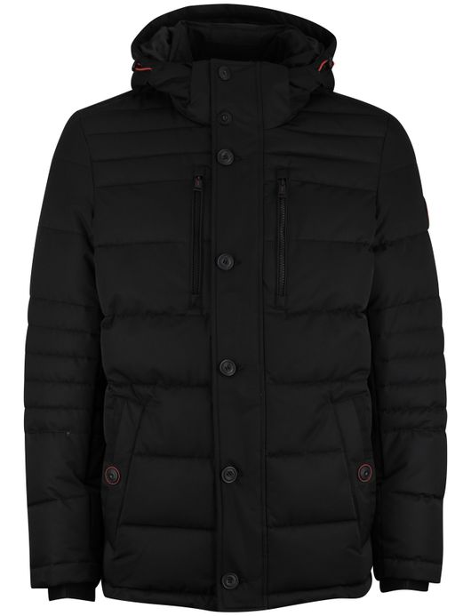 Casa Moda winterjas gewatteerd zwart polyamide