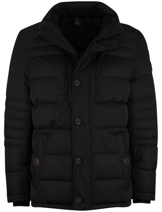 Casa Moda winterjas gewatteerd zwart polyamide