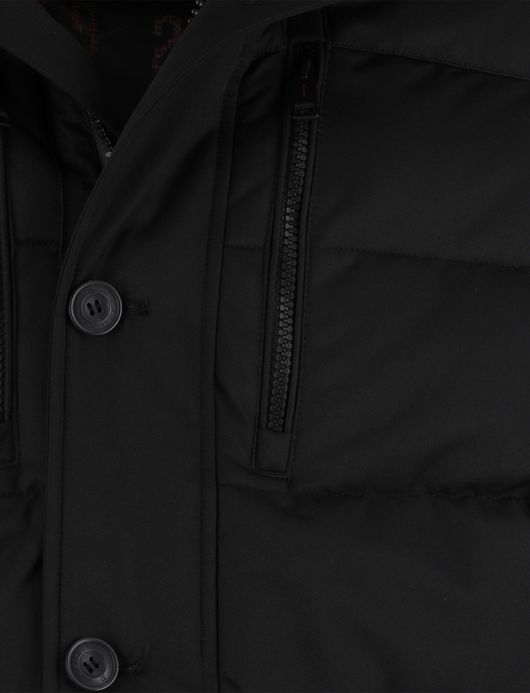 Casa Moda winterjas gewatteerd zwart polyamide