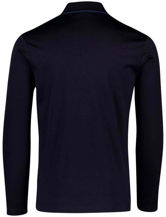 Donkerblauwe Paul & Shark aqua touch lange mouw polo
