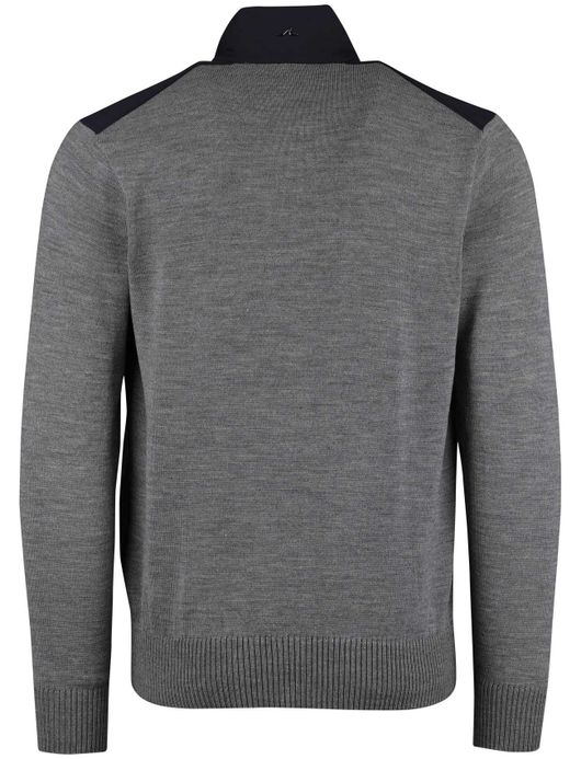 Paul & shark vest effen grijs wijde fit