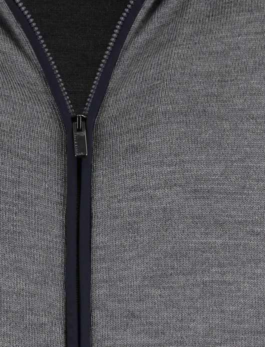 Paul & shark vest effen grijs wijde fit