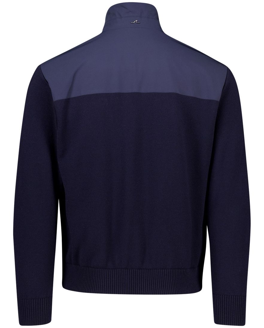 Paul en shark navy vest outdoor scheerwol wijde fit