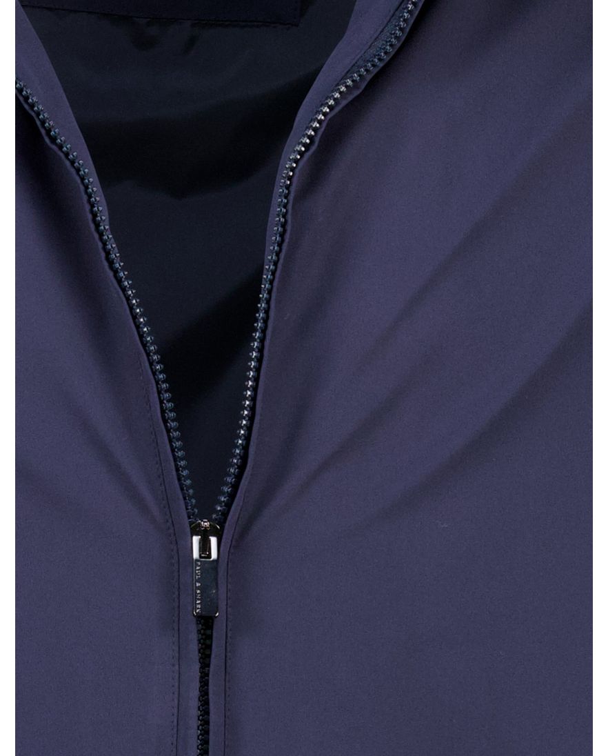 Paul en shark navy vest outdoor scheerwol wijde fit