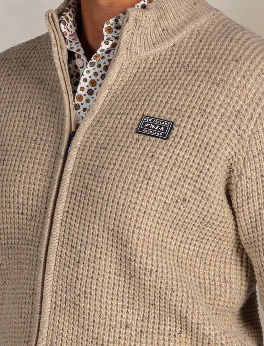 NZA vest Dominick beige gemeleerd