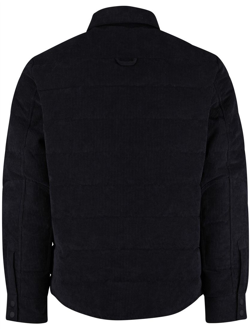 NZA Winterjas donkerblauw corduroy vier zakken zonder capuchon