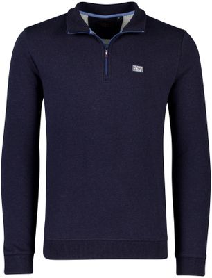 New Zealand New Zealand trui donkerblauw effen half zip