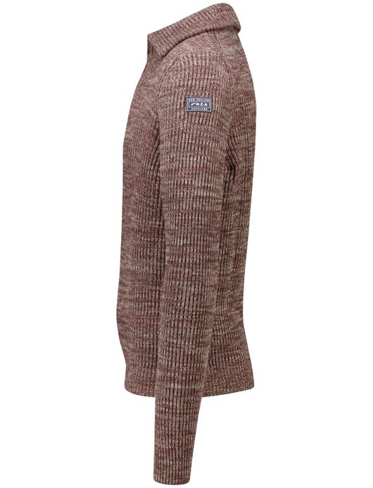 NZA Bordeaux Trui Gemeleerd Half zip